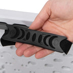 Banca pliabila, cu maner, HDPE si cadru metalic, 180x30x43 cm, alb/gri