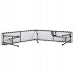 Banca pliabila, cu maner, HDPE si cadru metalic, 180x30x43 cm, alb/gri