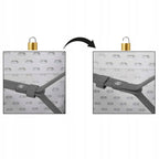 Banca pliabila, cu maner, HDPE si cadru metalic, 180x30x43 cm, alb/gri