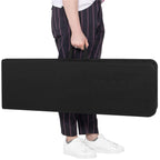 Set masa pliabila cu 2 banci, 180 cm, negru, HDPE si cadru metalic anticoroziv