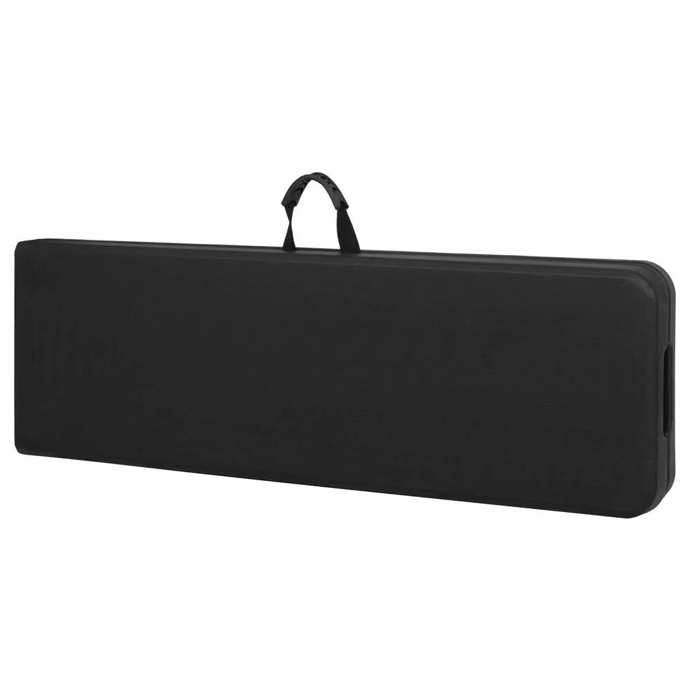 Set masa pliabila cu 2 banci, 180 cm, negru, HDPE si cadru metalic anticoroziv