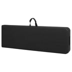 Set masa pliabila cu 2 banci, 180 cm, negru, HDPE si cadru metalic anticoroziv