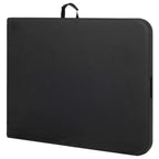 Set masa pliabila cu 2 banci, 180 cm, negru, HDPE si cadru metalic anticoroziv