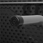 Set masa pliabila cu 2 banci, 180 cm, negru, HDPE si cadru metalic anticoroziv