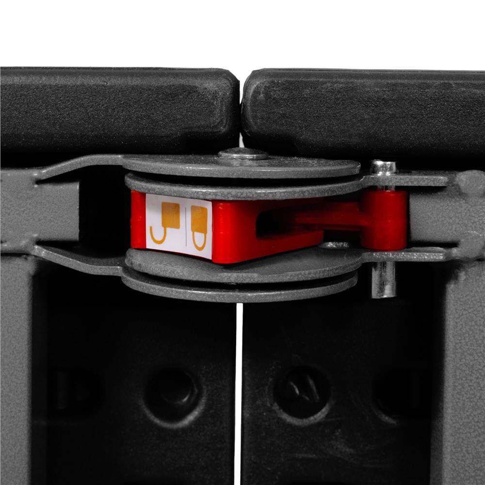 Set masa pliabila cu 2 banci, 180 cm, negru, HDPE si cadru metalic anticoroziv