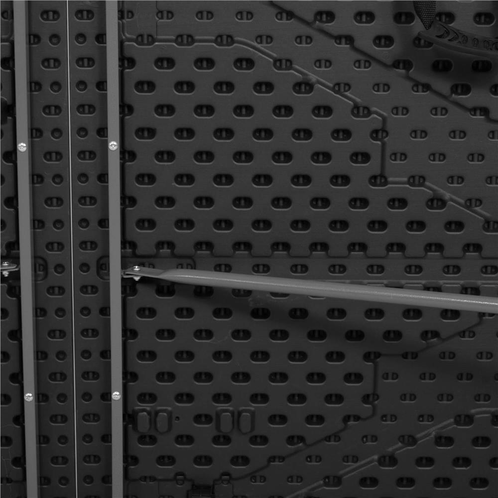 Set masa pliabila cu 2 banci, 180 cm, negru, HDPE si cadru metalic anticoroziv