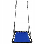 Leagan tip hamac 120x80 cm, cu rama metalica si prindere dubla, pentru gradina sau terasa, albastru