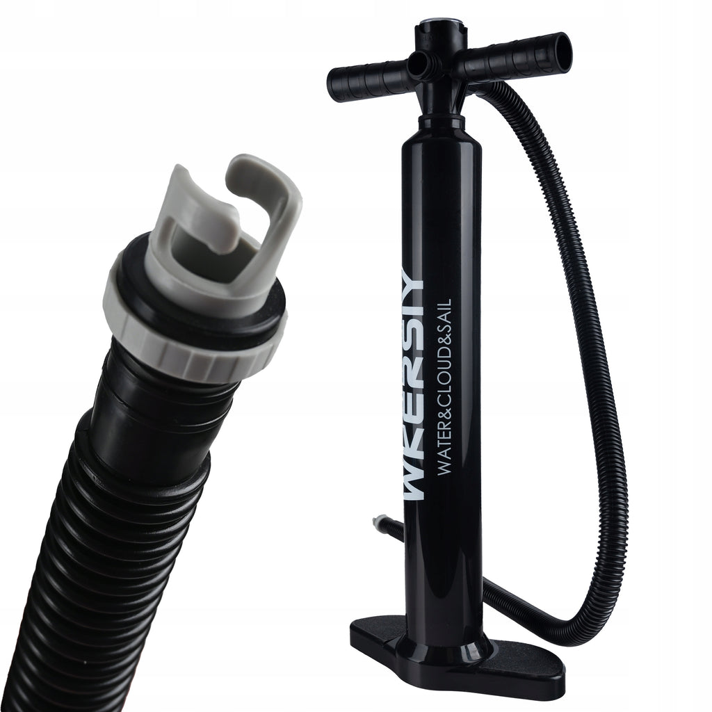 Pompa manuala cu manometru pentru SUP, 15 PSI – dubla actiune, furtun 130 cm