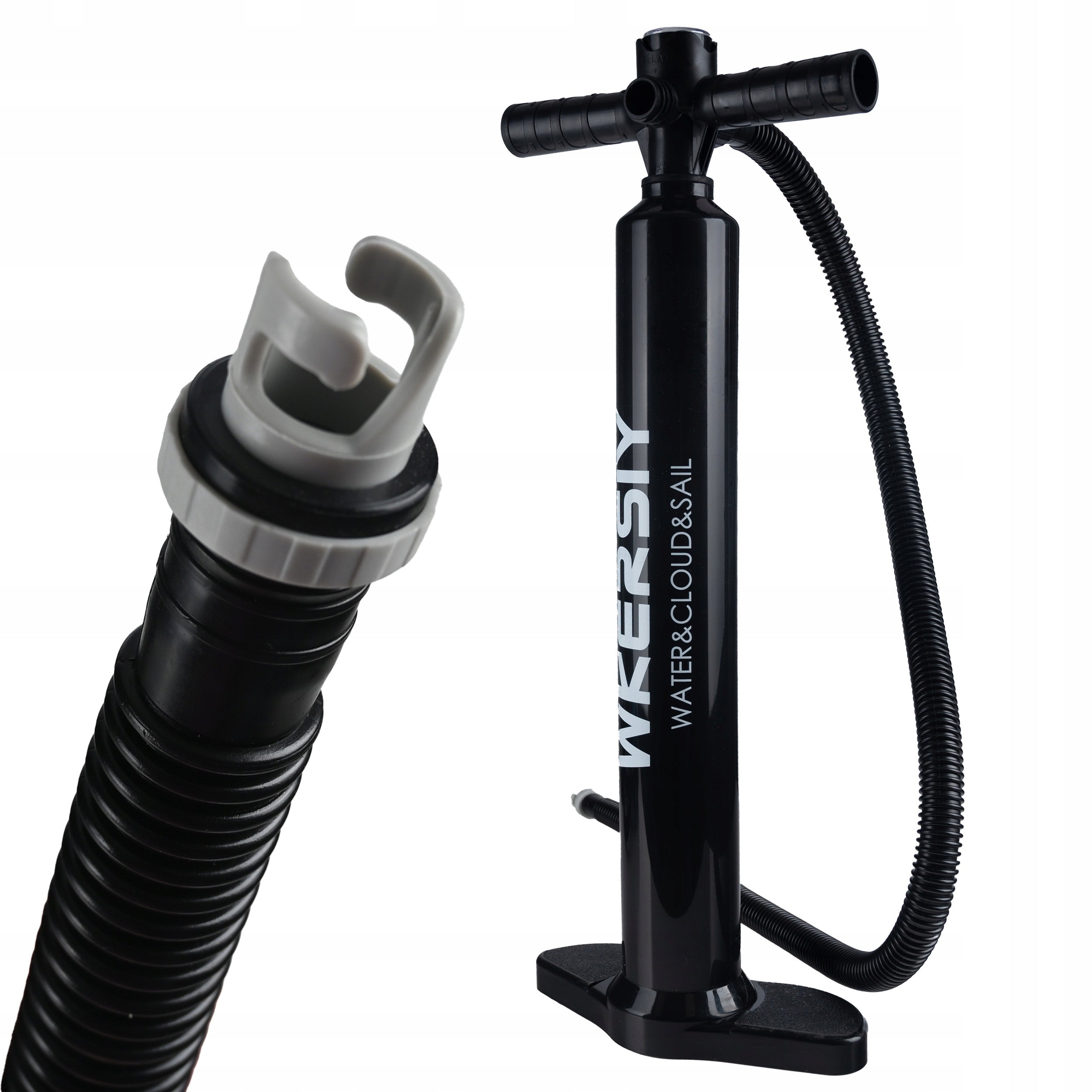 Pompa manuala cu manometru pentru SUP, 15 PSI – dubla actiune, furtun 130 cm