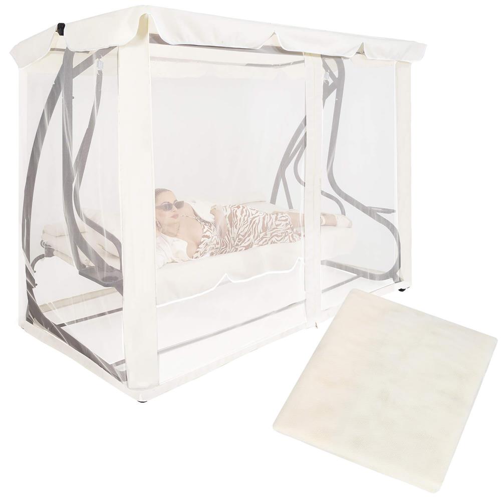 Plasa antiinsecte pentru leagan de gradina, 165x680 cm, bej