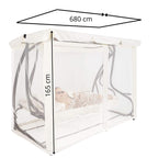 Plasa antiinsecte pentru leagan de gradina, 165x680 cm, bej