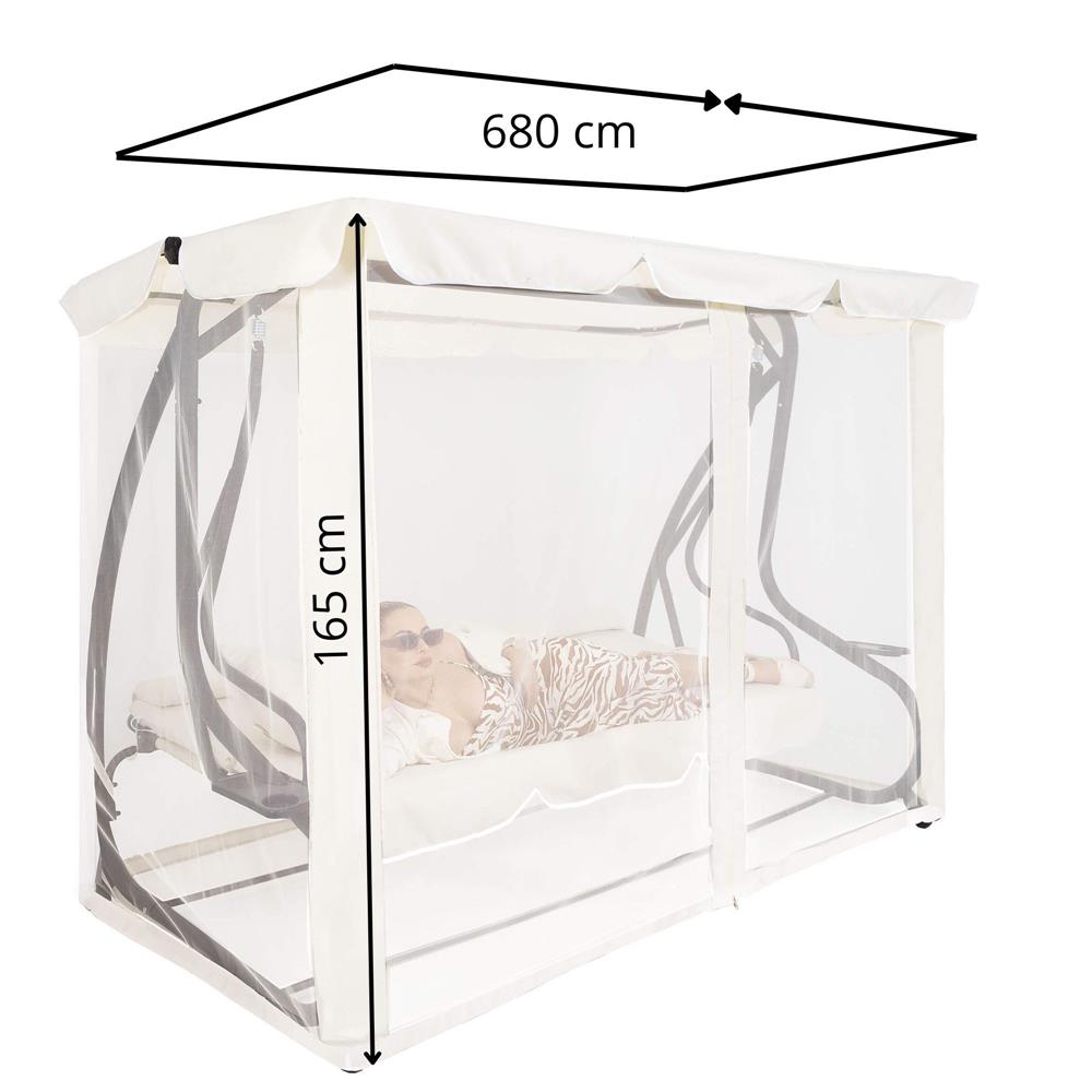 Plasa antiinsecte pentru leagan de gradina, 165x680 cm, bej