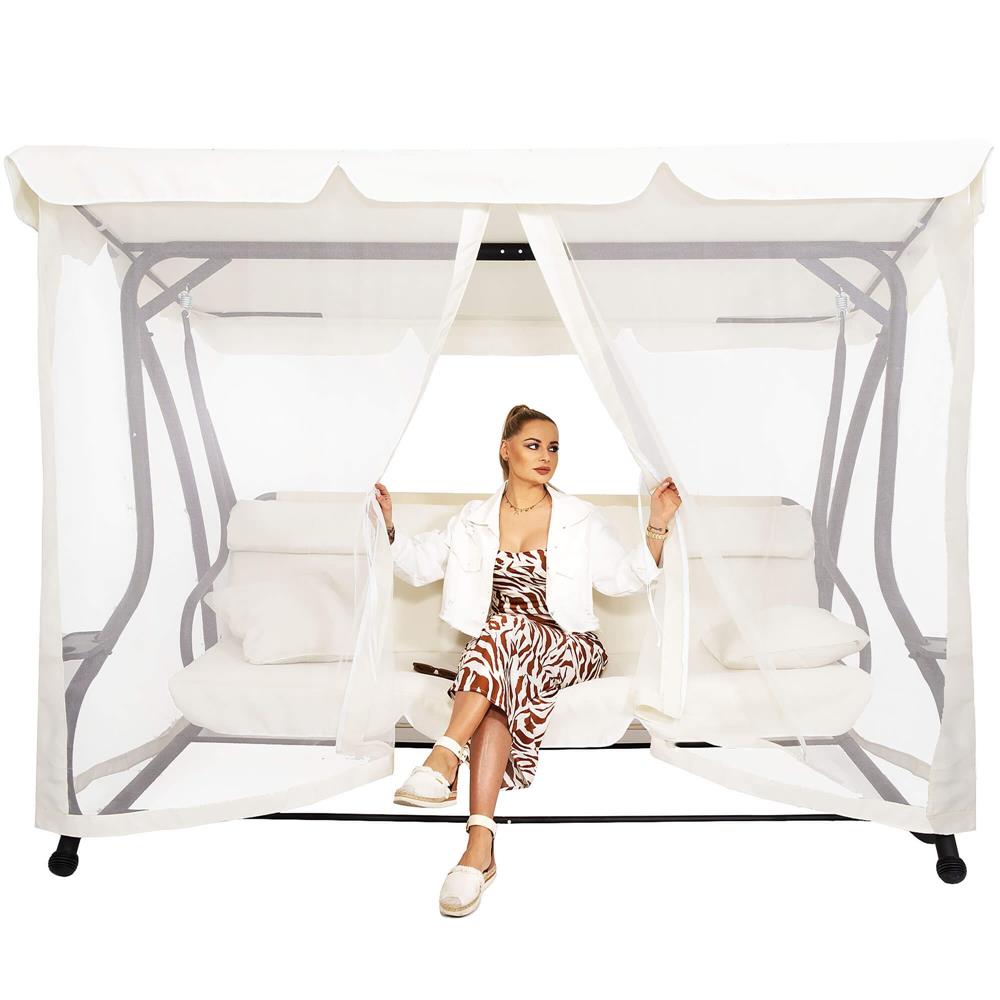 Plasa antiinsecte pentru leagan de gradina, 165x680 cm, bej