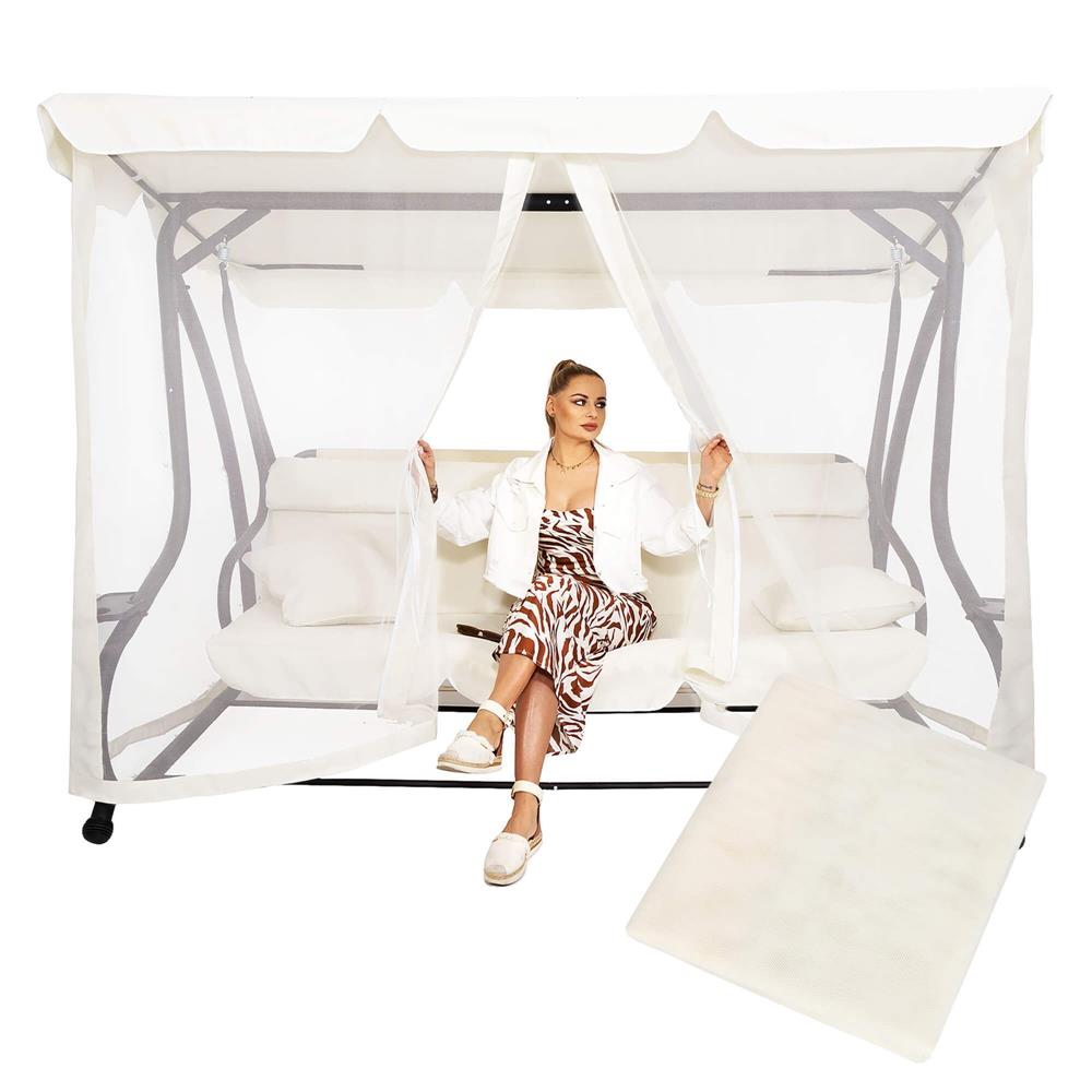 Plasa antiinsecte pentru leagan de gradina, 165x680 cm, bej