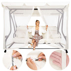 Plasa antiinsecte pentru leagan de gradina, 165x680 cm, bej