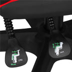 Scaun birou pentru gaming, ergonomic, suport lombar si tetiera, 114-123x55x50 cm, negru si rosu