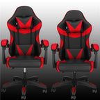 Scaun birou pentru gaming, ergonomic, suport lombar si tetiera, 114-123x55x50 cm, negru si rosu