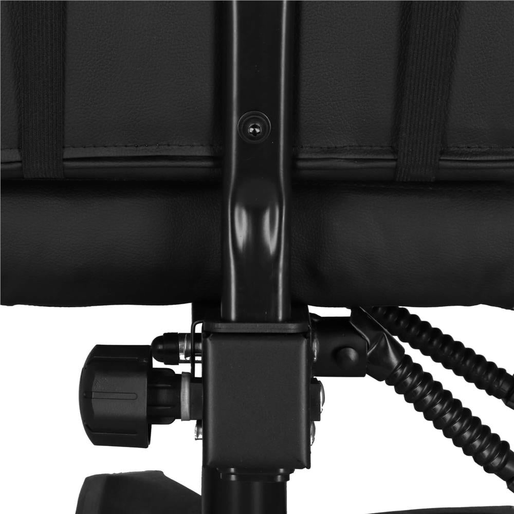 Scaun birou pentru gaming, ergonomic, suport lombar si tetiera, 114-123x55x50 cm, negru