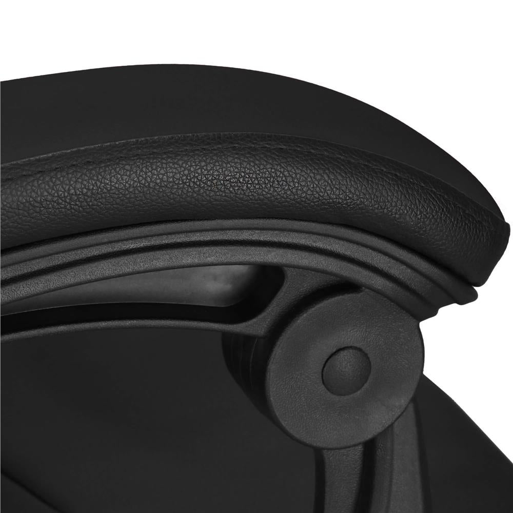 Scaun birou pentru gaming, ergonomic, suport lombar si tetiera, 114-123x55x50 cm, negru