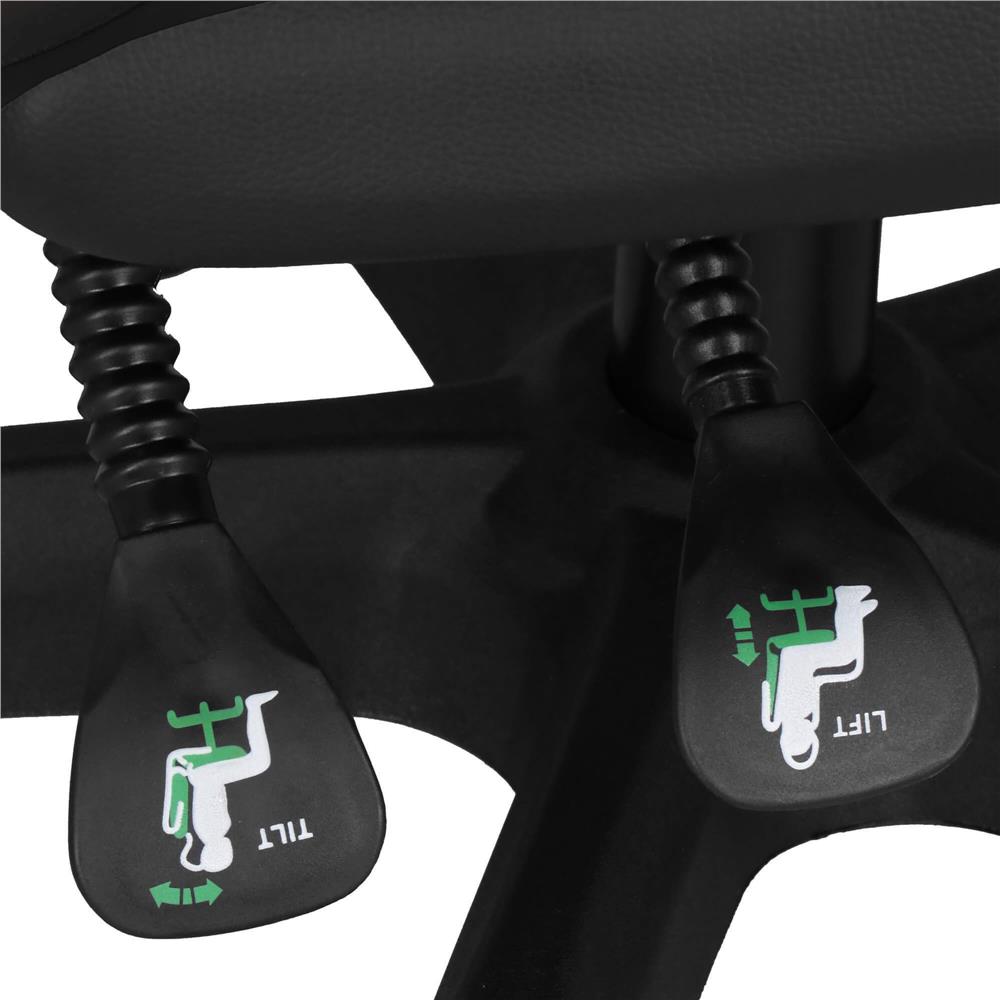 Scaun birou pentru gaming, ergonomic, suport lombar si tetiera, 114-123x55x50 cm, negru