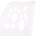 Scaun birou ergonomic, cu sezut din spuma, reglabil pe inaltime, maxim 120 kg, 90x49x48 cm, alb si roz