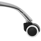 Scaun birou ergonomic, cu sezut din spuma, reglabil pe inaltime, maxim 120 kg, 90x49x48 cm, alb si roz