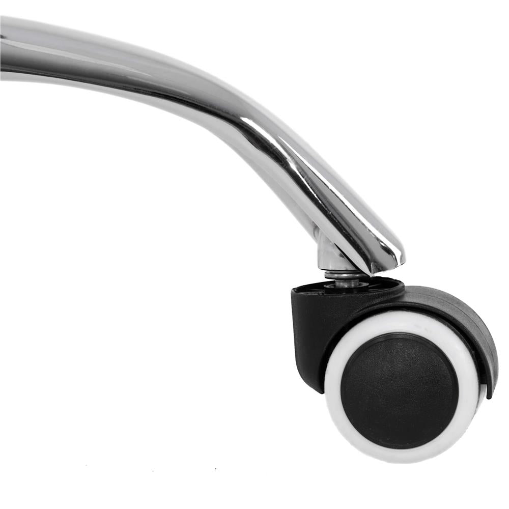 Scaun birou ergonomic, cu sezut din spuma, reglabil pe inaltime, maxim 120 kg, 90x49x48 cm, alb si roz