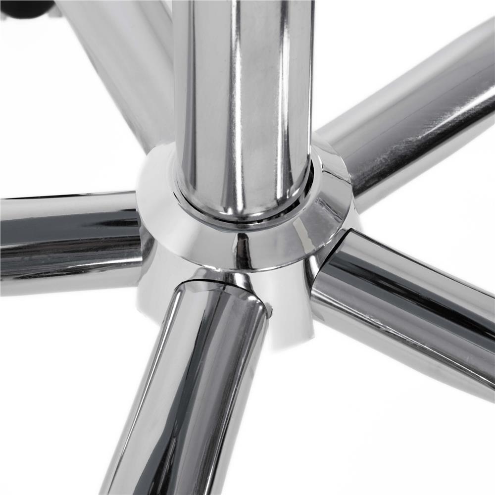 Scaun birou ergonomic, cu sezut din spuma, reglabil pe inaltime, maxim 120 kg, 90x49x48 cm, alb si roz