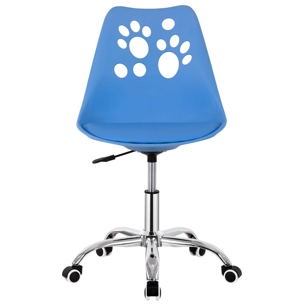 Scaun birou ergonomic, cu sezut din spuma, reglabil pe inaltime, maxim 120 kg, 90x49x48 cm, albastru