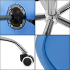 Scaun birou ergonomic, cu sezut din spuma, reglabil pe inaltime, maxim 120 kg, 90x49x48 cm, albastru