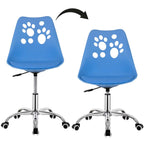 Scaun birou ergonomic, cu sezut din spuma, reglabil pe inaltime, maxim 120 kg, 90x49x48 cm, albastru