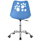 Scaun birou ergonomic, cu sezut din spuma, reglabil pe inaltime, maxim 120 kg, 90x49x48 cm, albastru