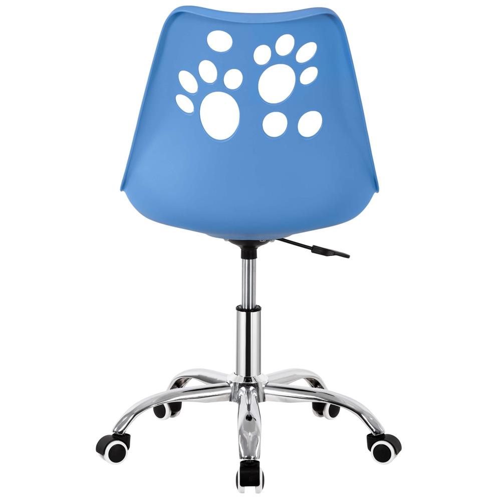 Scaun birou ergonomic, cu sezut din spuma, reglabil pe inaltime, maxim 120 kg, 90x49x48 cm, albastru