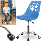 Scaun birou ergonomic, cu sezut din spuma, reglabil pe inaltime, maxim 120 kg, 90x49x48 cm, albastru