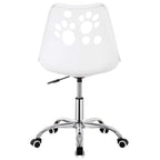 Scaun birou ergonomic, cu sezut din spuma, reglabil pe inaltime, maxim 120 kg, 90x49x48 cm, alb si gri