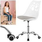 Scaun birou ergonomic, cu sezut din spuma, reglabil pe inaltime, maxim 120 kg, 90x49x48 cm, alb si gri