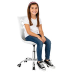 Scaun birou ergonomic, cu sezut din spuma, reglabil pe inaltime, maxim 120 kg, 90x49x48 cm, alb si gri