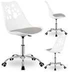 Scaun birou ergonomic, cu sezut din spuma, reglabil pe inaltime, maxim 120 kg, 90x49x48 cm, alb si gri