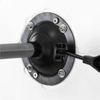 Scaun birou ergonomic, cu sezut din spuma, reglabil pe inaltime, maxim 120 kg, 90x49x48 cm, alb si gri