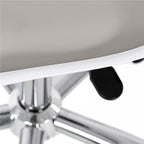 Scaun birou ergonomic, cu sezut din spuma, reglabil pe inaltime, maxim 120 kg, 90x49x48 cm, alb si gri