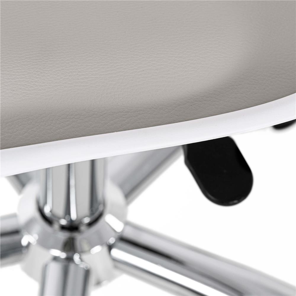 Scaun birou ergonomic, cu sezut din spuma, reglabil pe inaltime, maxim 120 kg, 90x49x48 cm, alb si gri