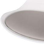 Scaun birou ergonomic, cu sezut din spuma, reglabil pe inaltime, maxim 120 kg, 90x49x48 cm, alb si gri