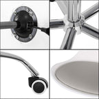 Scaun birou ergonomic, cu sezut din spuma, reglabil pe inaltime, maxim 120 kg, 90x49x48 cm, alb si gri