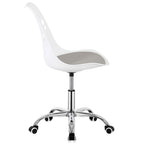 Scaun birou ergonomic, cu sezut din spuma, reglabil pe inaltime, maxim 120 kg, 90x49x48 cm, alb si gri