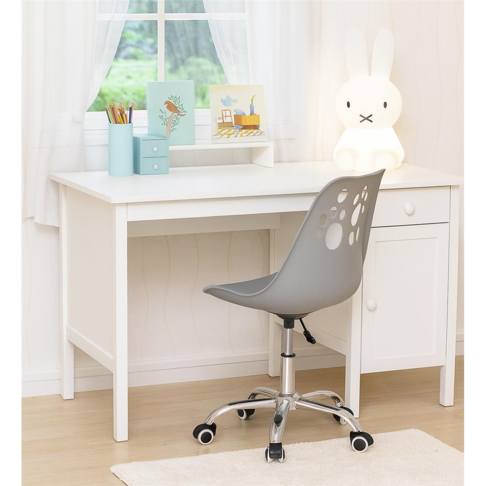 Scaun birou ergonomic, cu sezut din spuma, reglabil pe inaltime, maxim 120 kg, 90x49x48 cm, gri