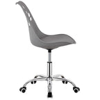 Scaun birou ergonomic, cu sezut din spuma, reglabil pe inaltime, maxim 120 kg, 90x49x48 cm, gri