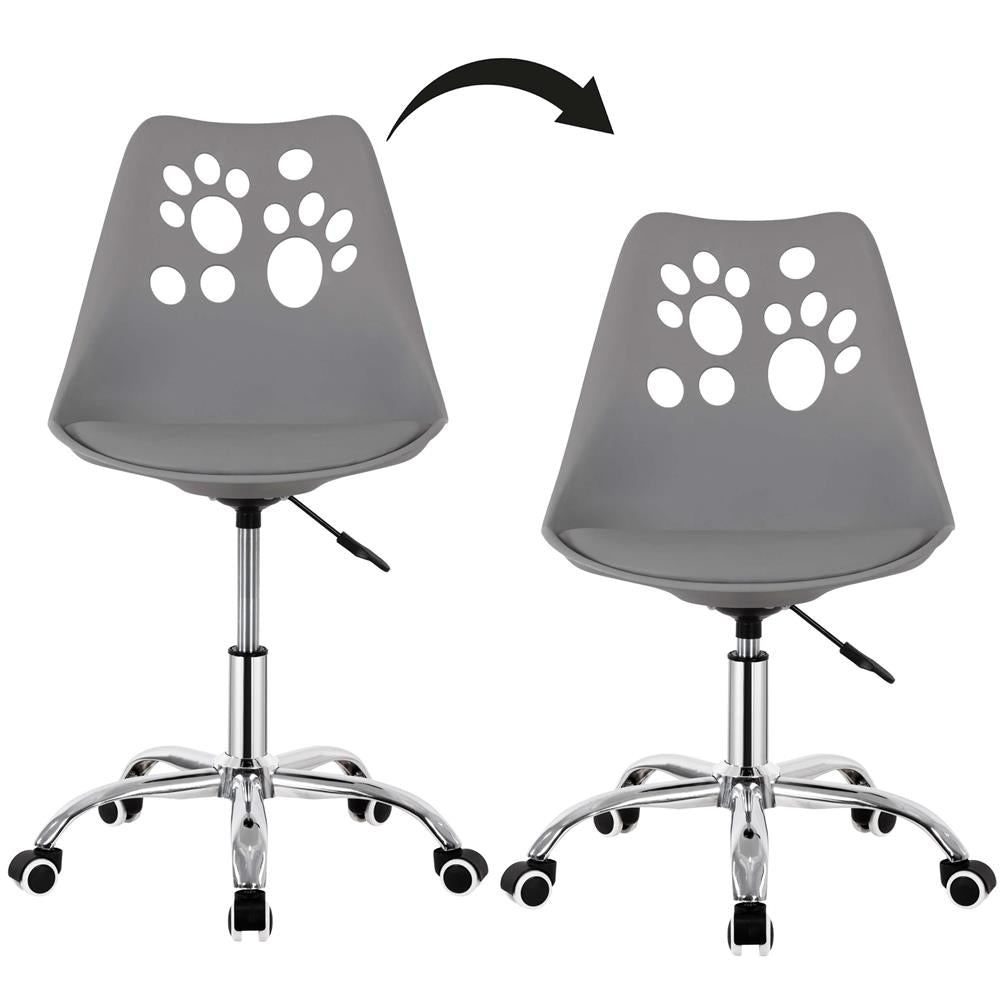 Scaun birou ergonomic, cu sezut din spuma, reglabil pe inaltime, maxim 120 kg, 90x49x48 cm, gri