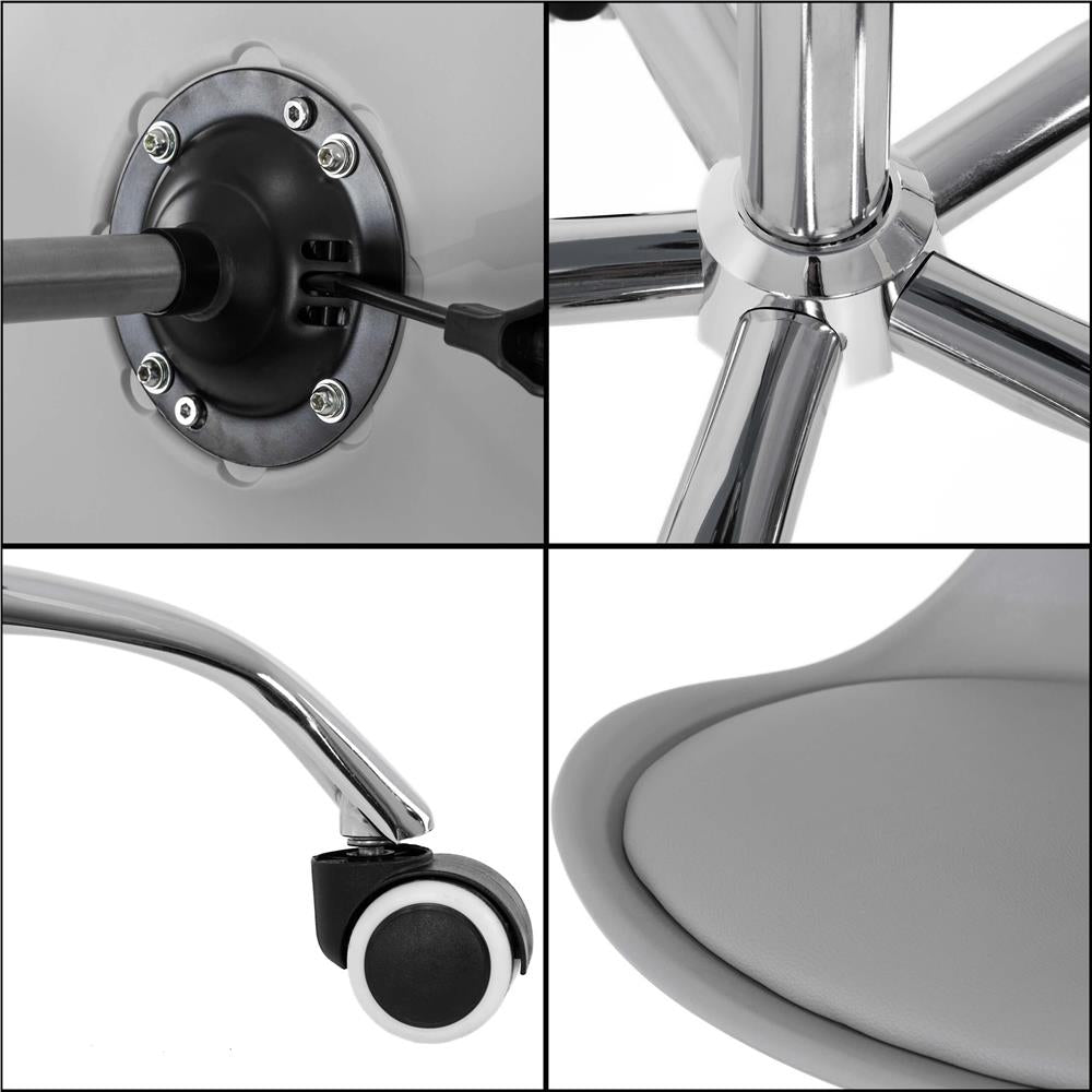 Scaun birou ergonomic, cu sezut din spuma, reglabil pe inaltime, maxim 120 kg, 90x49x48 cm, gri