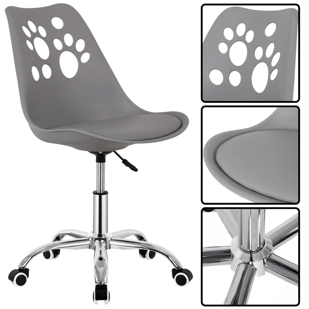 Scaun birou ergonomic, cu sezut din spuma, reglabil pe inaltime, maxim 120 kg, 90x49x48 cm, gri