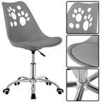 Scaun birou ergonomic, cu sezut din spuma, reglabil pe inaltime, maxim 120 kg, 90x49x48 cm, gri